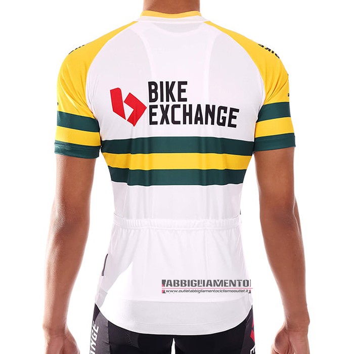 Abbigliamento Bike Exchange Manica Corta e Pantaloncino Con Bretelle 2021 Campione Australia - Clicca l'immagine per chiudere